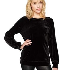 Bcbg Generation black Velvet Blossom Sweatshirt XXS